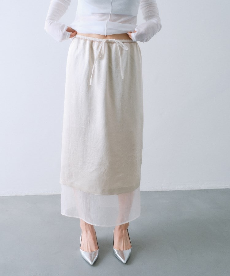コードエー(CODE A)のsheer washer layered skirt8