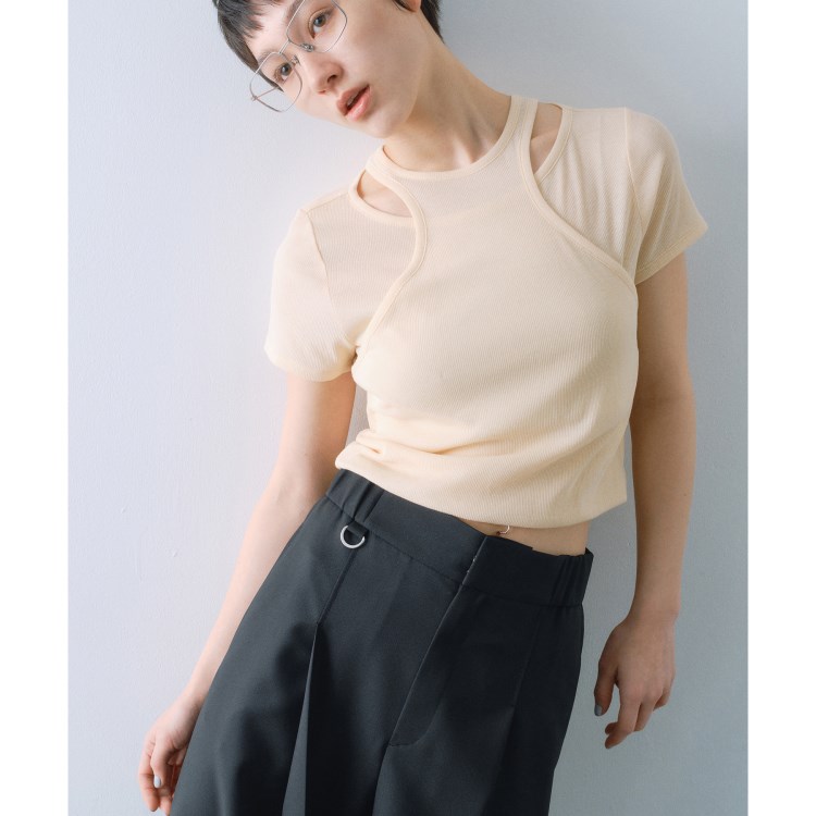 コードエー(CODE A)のlayered mini tee カットソー