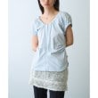 コードエー(CODE A)のsporty gathered blouse サックスブルー(090)