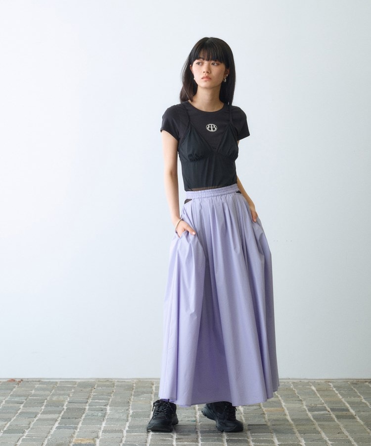 side slit volume skirt(マキシ・ロングスカート) | CODE A side slit volume skirt(マキシ・ロングスカート) | CODE A