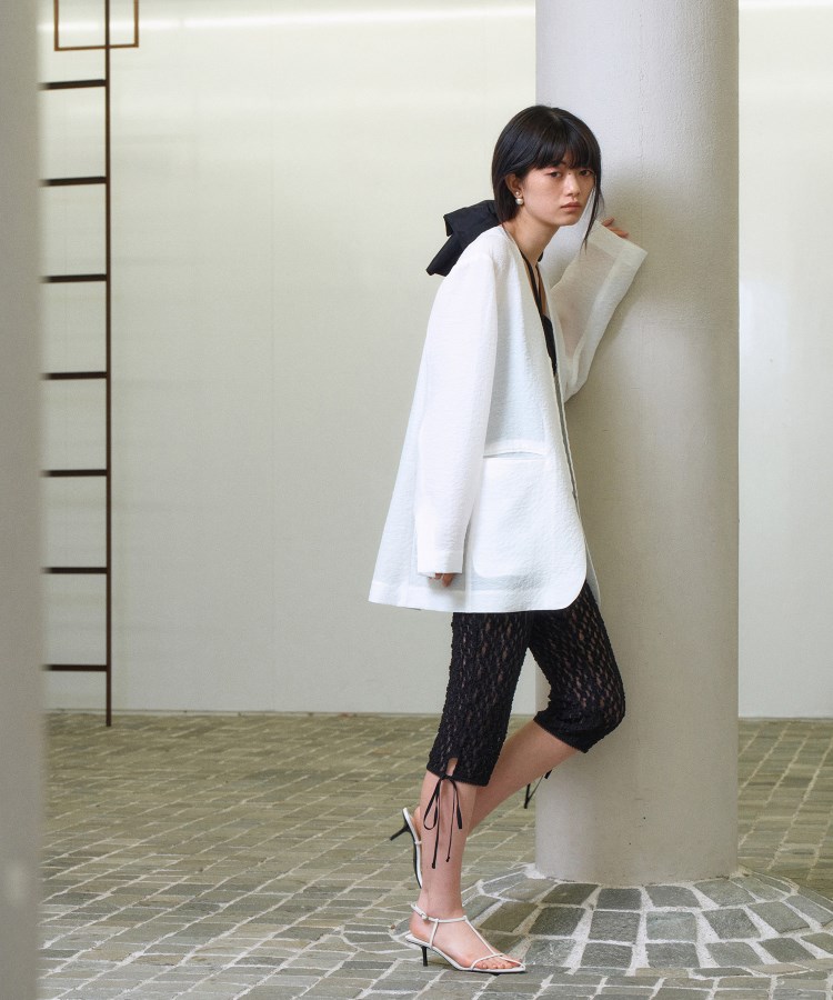 コードエー(CODE A)のsheer jacquard jacket8