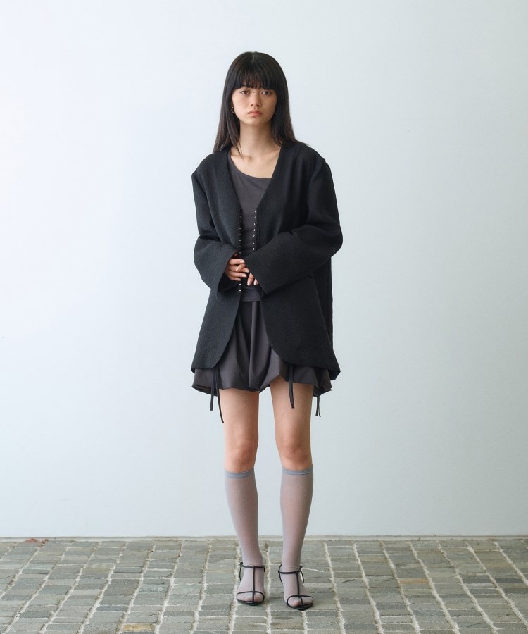 コードエー(CODE A)のsheer jacquard jacket12