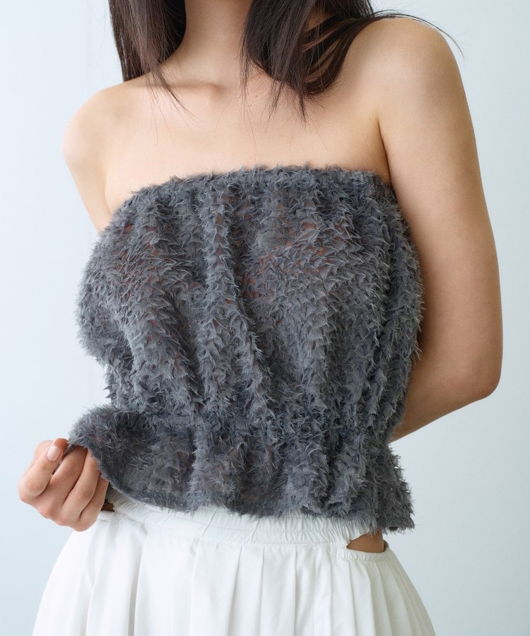 コードエー(CODE A)のRibbon Tulle Duo グレー(012)