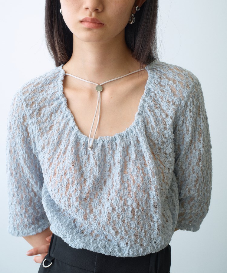 コードエー(CODE A)のlace layered pullover10
