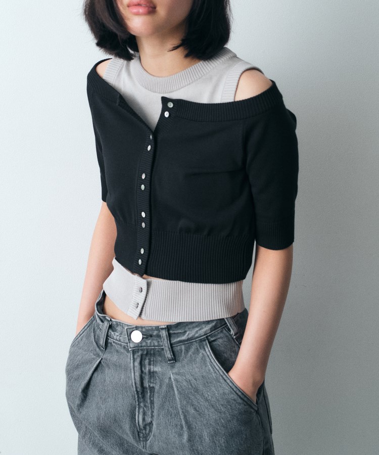 コードエー(CODE A)のdesign knit tank20