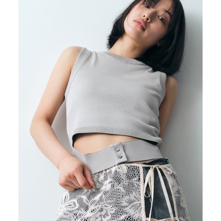 コードエー(CODE A)のdesign knit tank ニット/セーター
