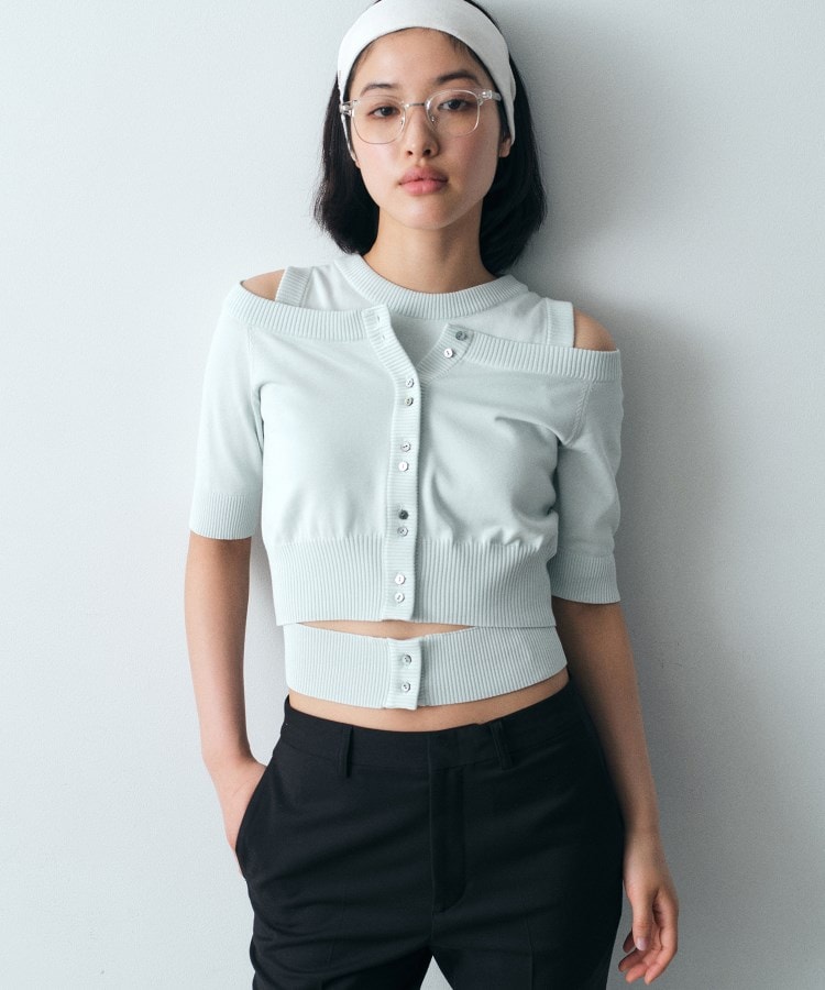 コードエー(CODE A)のdesign knit short cardigan14
