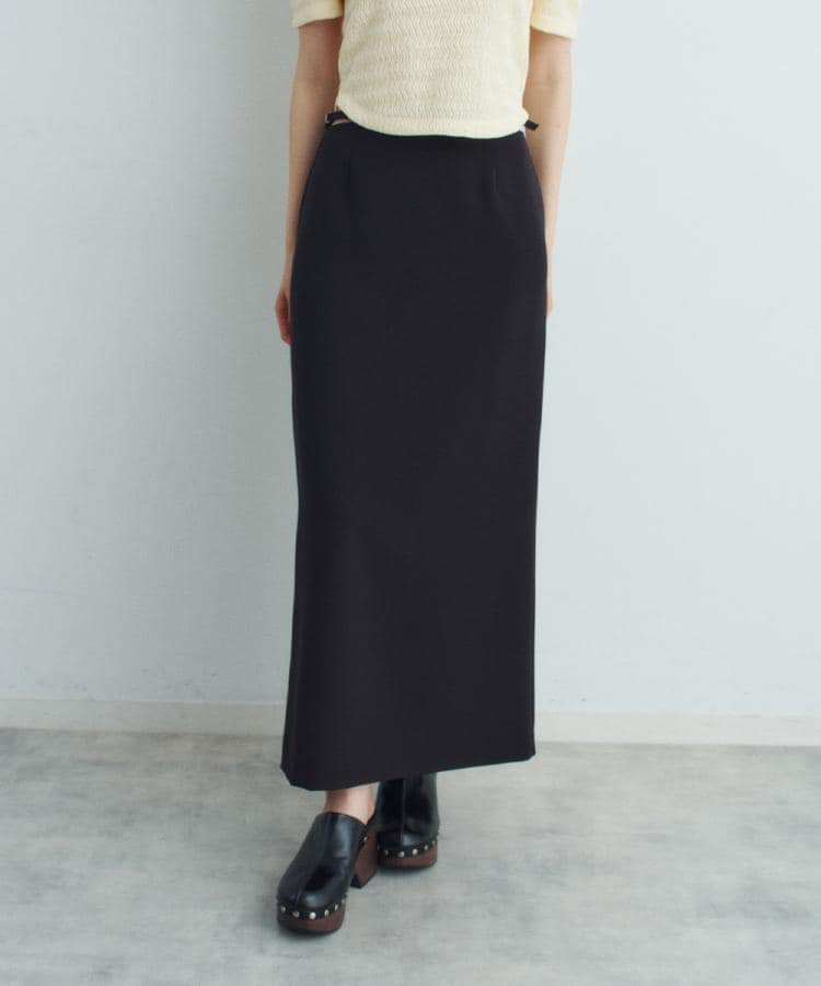 コードエー(CODE A)のsensual satin skirt ブラック(019)