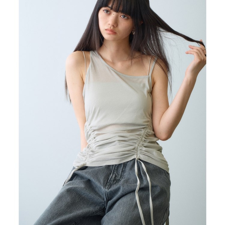 コードエー(CODE A)のasymmetry gather tank タンクトップ・キャミソール
