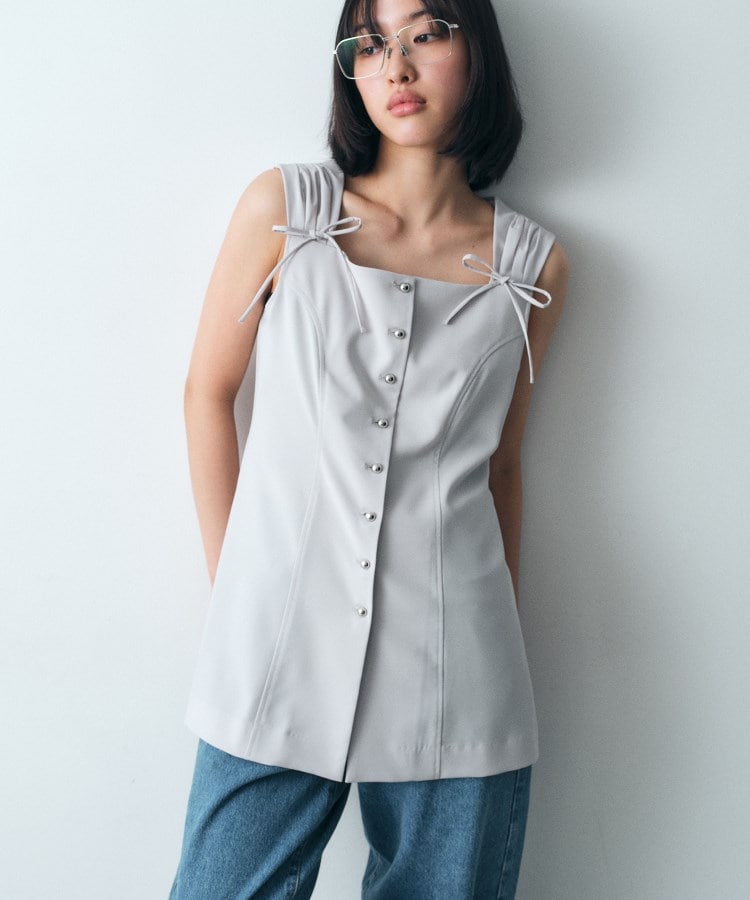 コードエー(CODE A)のfrench twill long vest9