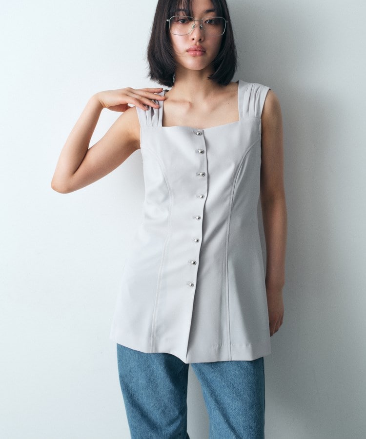 コードエー(CODE A)のfrench twill long vest10