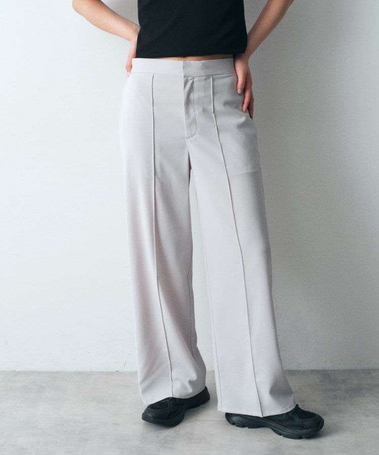 コードエー(CODE A)のfrench twill easy trouser ライトグレー(010)
