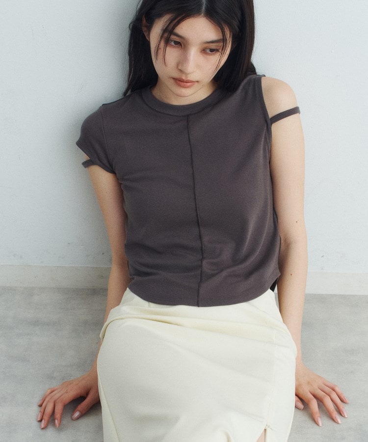 コードエー(CODE A)のcompact edge tee チャコールグレー(013)