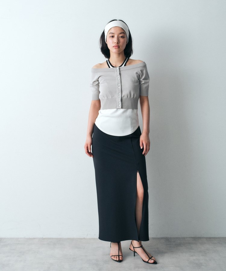 コードエー(CODE A)のslit jersey skirt7