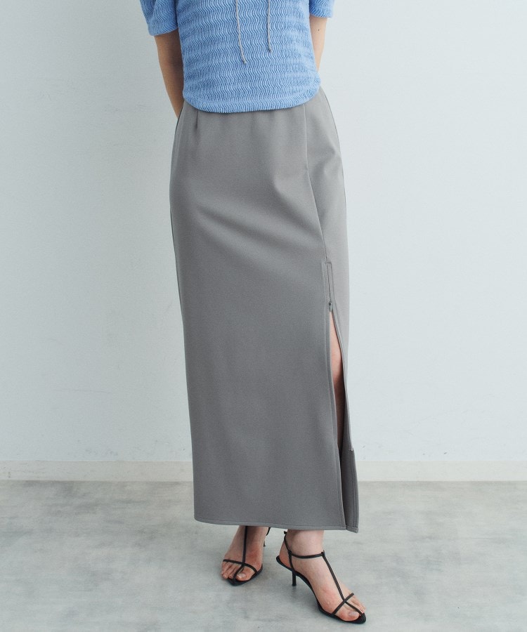 コードエー(CODE A)のslit jersey skirt グレー(012)