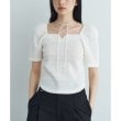コードエー(CODE A)のgather puff jersey tops ホワイト(001)