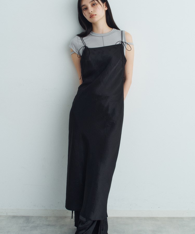 コードエー(CODE A)のribbon cami dress ブラック(019)