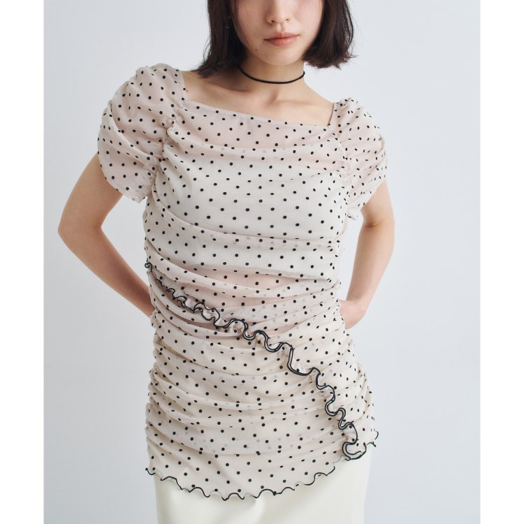 コードエー(CODE A)のtulle dot mini dress