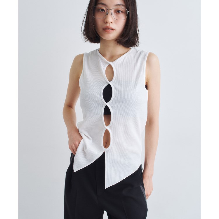 コードエー(CODE A)のtwist sheer rib tops カットソー