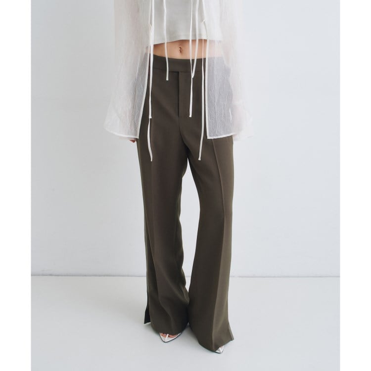 コードエー(CODE A)のline zip trousers フルレングスパンツ