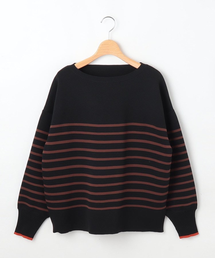 オフプライスストア(ウィメン)(OFF PRICE STORE(Women))のqoutミラノリブ袖口配色デザインボーダーニット1