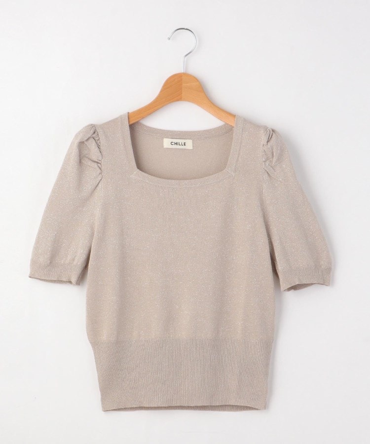 オフプライスストア(ウィメン)(OFF PRICE STORE(Women))のCHILLE ラメニットプルオーバー ベージュ(052)