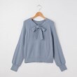 オフプライスストア(ウィメン)(OFF PRICE STORE(Women))のCHILLE リボンモチーフリブニット ブルー(492)