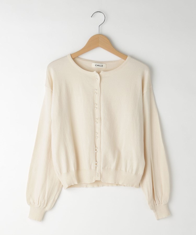 オフプライスストア(ウィメン)(OFF PRICE STORE(Women))のCHILLE パール調ボタンカーディガン1