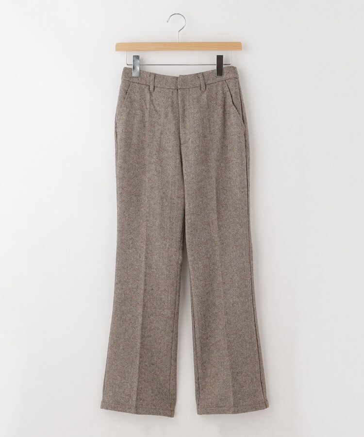 オフプライスストア(ウィメン)(OFF PRICE STORE(Women))のCHILLE ヘリンボーン柄ストレートパンツ モカブラウン(042)