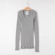 オフプライスストア(ウィメン)(OFF PRICE STORE(Women))のDANA Uネックリブカットソー ライトグレー(011)