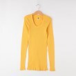オフプライスストア(ウィメン)(OFF PRICE STORE(Women))のDANA Uネックリブカットソー イエロー(032)