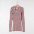 オフプライスストア(ウィメン)(OFF PRICE STORE(Women))のDANA Uネックボーダーリブカットソー ベージュ(052)