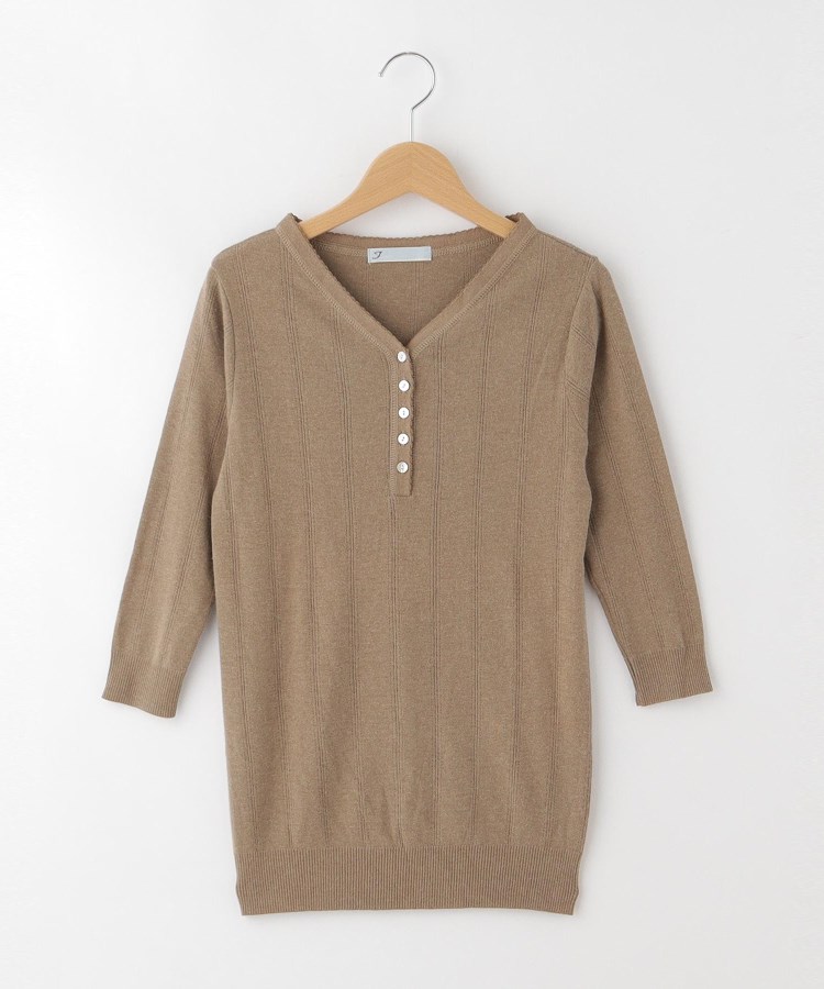 オフプライスストア(ウィメン)(OFF PRICE STORE(Women))のFaneuil Ｖネック7分袖ニット モカブラウン(042)