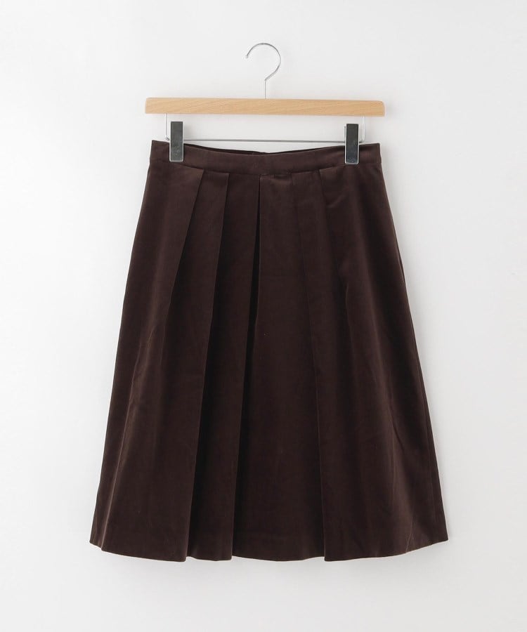 オフプライスストア(ウィメン)(OFF PRICE STORE(Women))のFaneuil ベロア調プリーツスカート ブラウン(045)