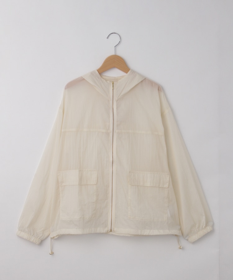 オフプライスストア(ウィメン)(OFF PRICE STORE(Women))のinnowave（イノウェーブ） シアー裾ドロスト付きジャンパー【SALE/カジュアル/デイリー/トレンド/きれいめカジュアル/ルーズシルエット/ゆったり】 アイボリー(004)