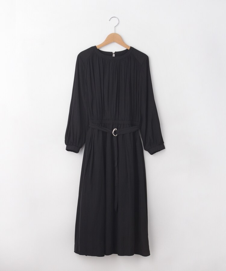 オフプライスストア(ウィメン)(OFF PRICE STORE(Women))のartemarvel（アルテマーヴェル） ウエストゴム入りシャーリングワンピース【SALE/カジュアル/デイリー/トレンド/きれいめカジュアル/ゆったり】 ブラック(019)