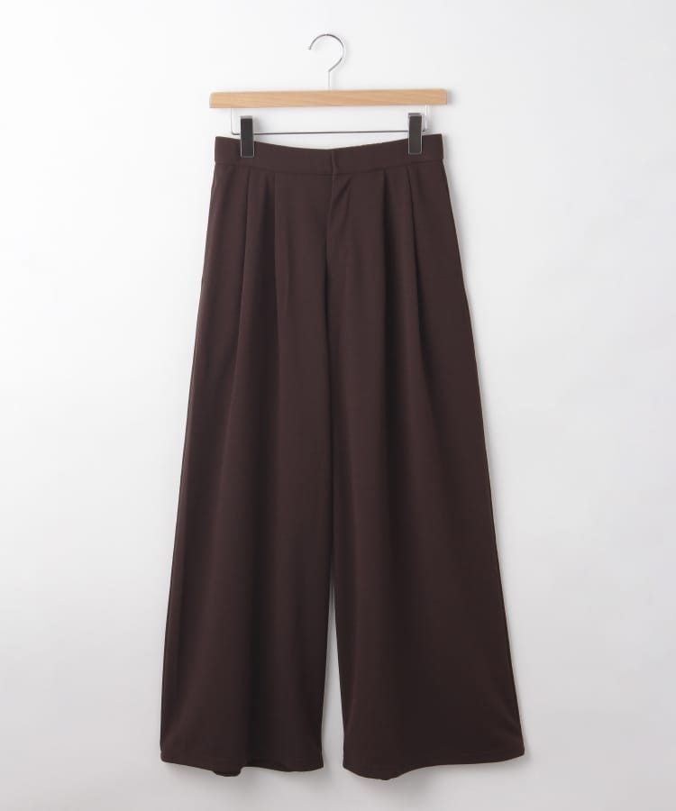 オフプライスストア(ウィメン)(OFF PRICE STORE(Women))のinnowave（イノウェーブ） ウエストゴム入りワイドパンツ【SALE/カジュアル/デイリー/トレンド/きれいめカジュアル/バックゴム】 ブラウン(043)