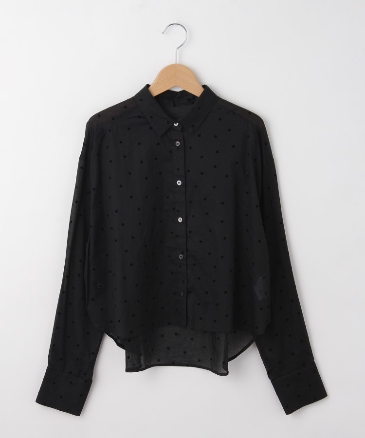 オフプライスストア(ウィメン)(OFF PRICE STORE(Women))のseadrake（シードレイク） ドットフロッキーブラウス ブラック(019)