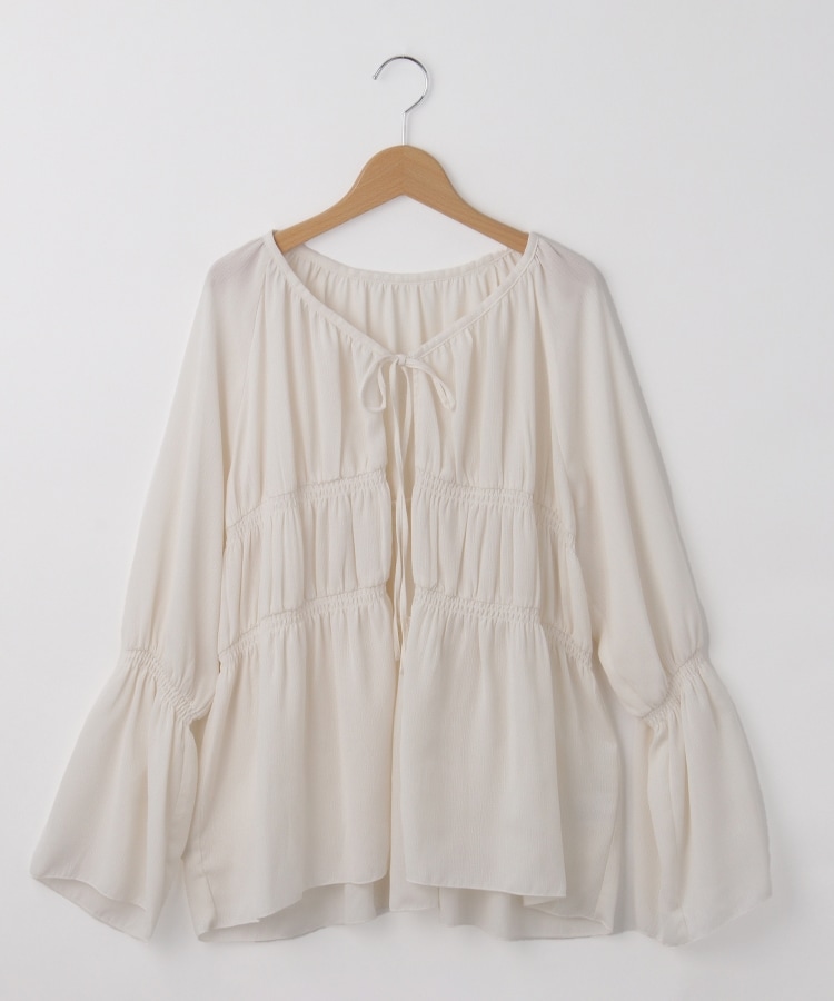 オフプライスストア(ウィメン)(OFF PRICE STORE(Women))のqout（コウト） 前リボンカーディガン ホワイト(002)