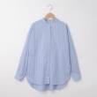 オフプライスストア(ウィメン)(OFF PRICE STORE(Women))のartemarvel（アルテマーヴェル） パール調ボタンバンドカラーストライプシャツ サックスブルー(090)