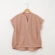 オフプライスストア(ウィメン)(OFF PRICE STORE(Women))のinnowave（イノウェーブ） 裾ドロスト隠しボタンストライプシャツ【SALE/カジュアル/デイリー/トレンド/きれいめカジュアル/ルーズシルエット/ゆったり】 レッド(062)