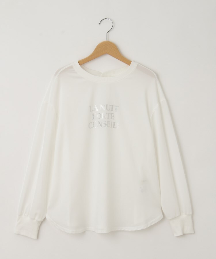 オフプライスストア(ウィメン)(OFF PRICE STORE(Women))のqout（コウト） ロゴプリントバックボタンプルオーバー【SALE/カジュアル/デイリー/トレンド/きれいめカジュアル】 ホワイト(002)