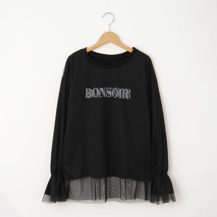 オフプライスストア(ウィメン)(OFF PRICE STORE(Women))のqout（コウト） 重ねチュールロゴカットソー【SALE/カジュアル/デイリー/トレンド/きれいめカジュアル】 カットソー