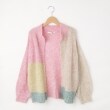 オフプライスストア(ウィメン)(OFF PRICE STORE(Women))のFanaka（ファナカ） 前あき配色ふんわりカーディガン ピンク(072)