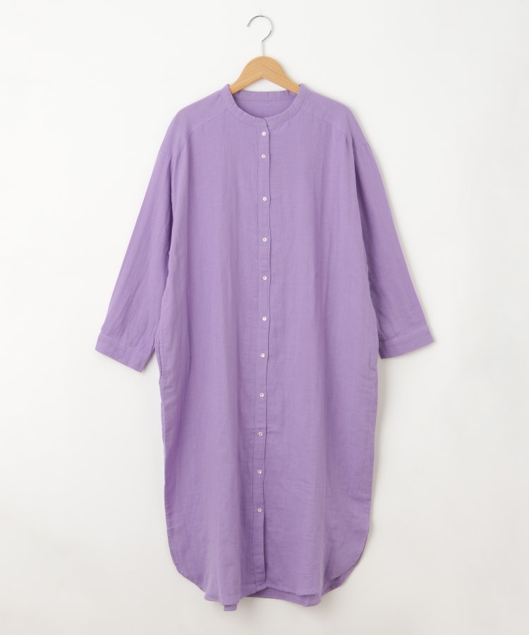 オフプライスストア(ウィメン)(OFF PRICE STORE(Women))のFanaka（ファナカ） 綿バンドカラーロングワンピース ライラック(081)