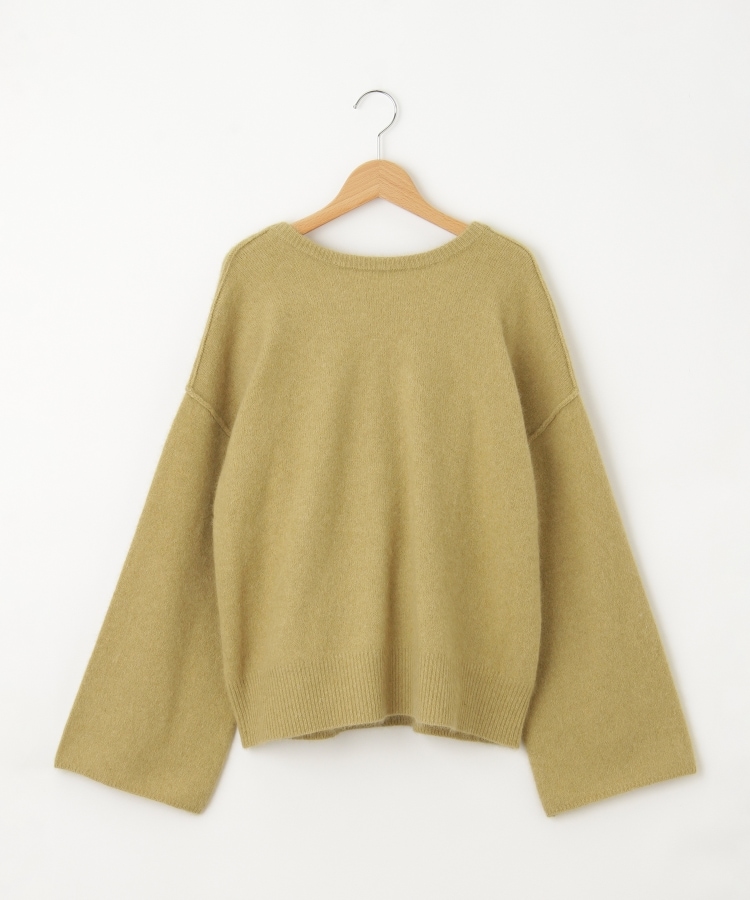 オフプライスストア(ウィメン)(OFF PRICE STORE(Women))のLilly Lynque（リリーリン） フォックス混バックカシュクールセーター【SALE/カジュアル/デイリー/トレンド/きれいめカジュアル/ゆったり】 オリーブグリーン(026)