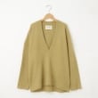 オフプライスストア(ウィメン)(OFF PRICE STORE(Women))のLilly Lynque（リリーリン） フォックス混ディープVネックセーター【SALE/カジュアル/デイリー/トレンド/きれいめカジュアル/ルーズシルエット/ゆったり】 オリーブグリーン(026)
