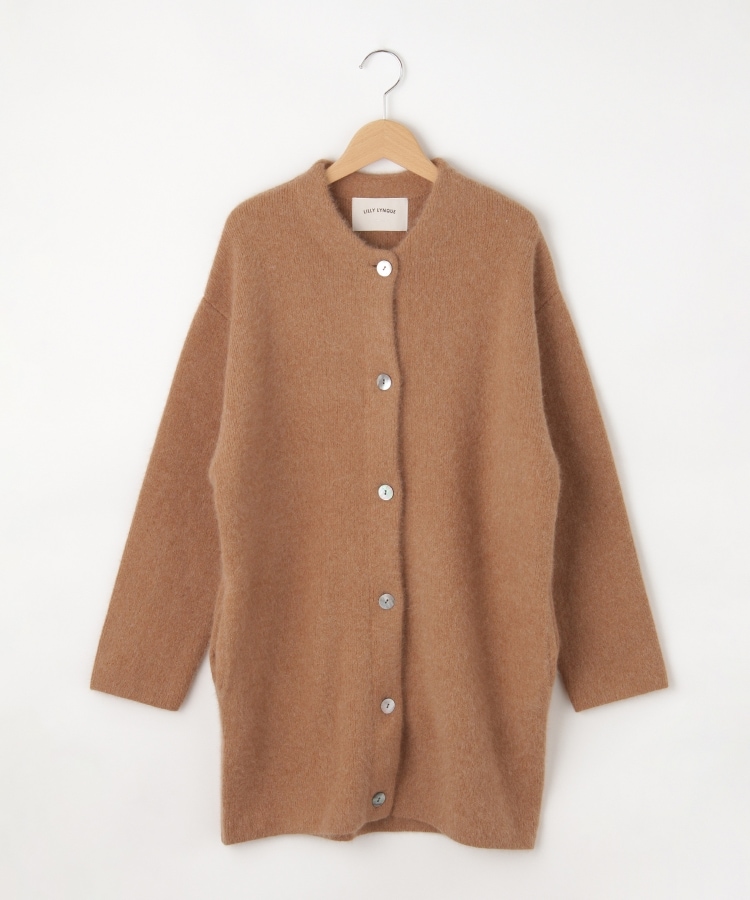 オフプライスストア(ウィメン)(OFF PRICE STORE(Women))のLilly Lynque（リリーリン） フォックス混ロングニットカーディガン【SALE/カジュアル/デイリー/トレンド/きれいめカジュアル】 キャメル(052)