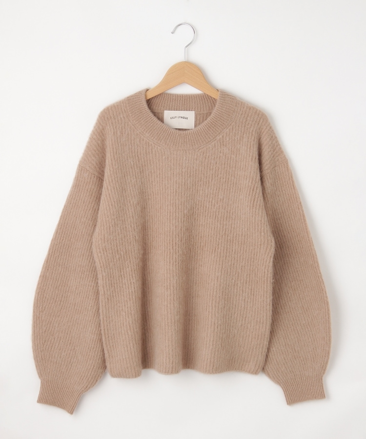オフプライスストア(ウィメン)(OFF PRICE STORE(Women))のLilly Lynque（リリーリン） ウールリブニットセーター【SALE/カジュアル/デイリー/トレンド/きれいめカジュアル】 ベージュ(052)