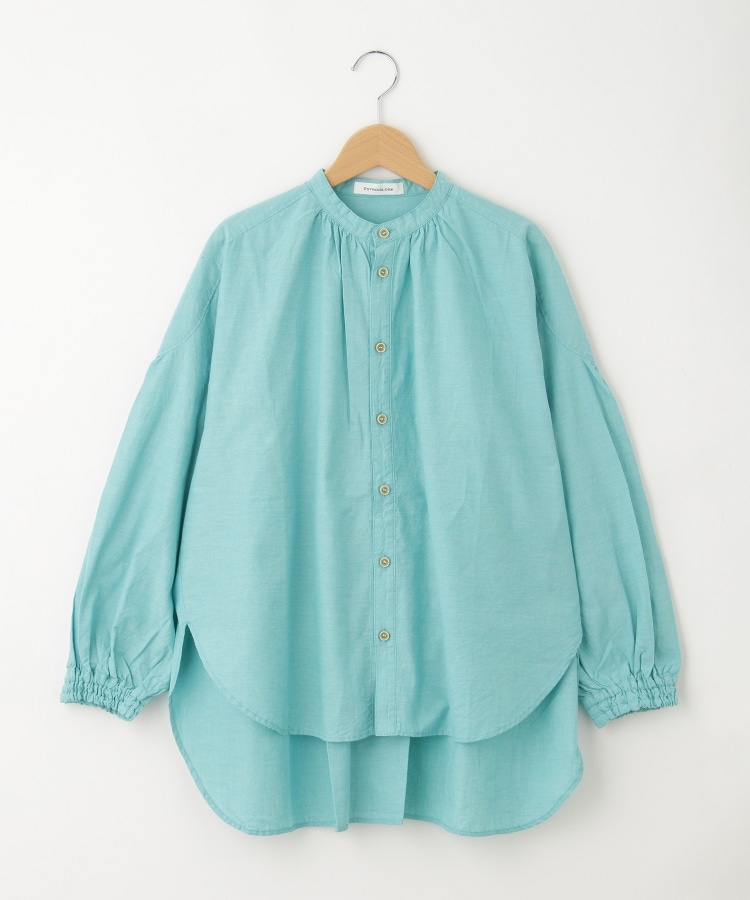 オフプライスストア(ウィメン)(OFF PRICE STORE(Women))のESTROISLOSE（エストゥロワルーズ） コットンバンドカラーオーバーブラウス ターコイズ(029)